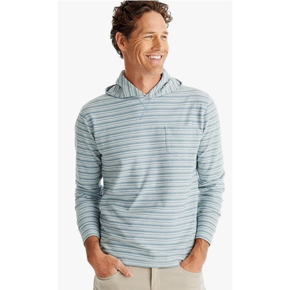 johnnie-O Other - Johnnie-O Mens Winfrey Pullover Striped Hoodie Blue Sz M NWT $98